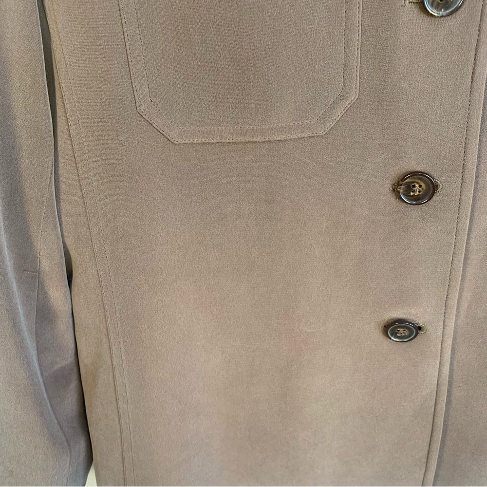 Jones New York 100% Silk Blazer Jacket Mocha Brown - Picture 7 of 12